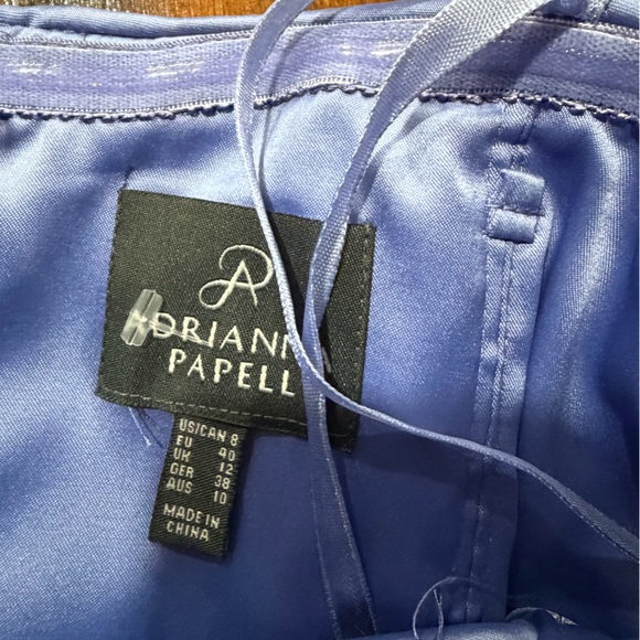 Adrianna Papell Satin Gown in Rich Blue - Picture 3 of 3